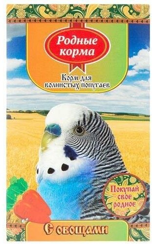 корм Родные корма для волнистых попугаев с овощами, 500г - фото №6