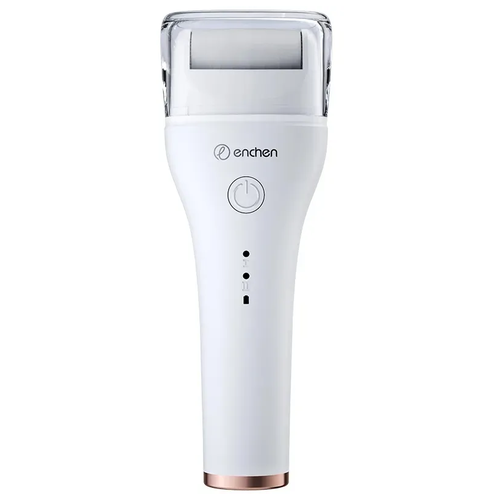 Электрическая роликовая пилка для педикюра Enchen Rock Electric Foot Callus Remover (white) / встроенный аккумулятор / 3 сменных ролика