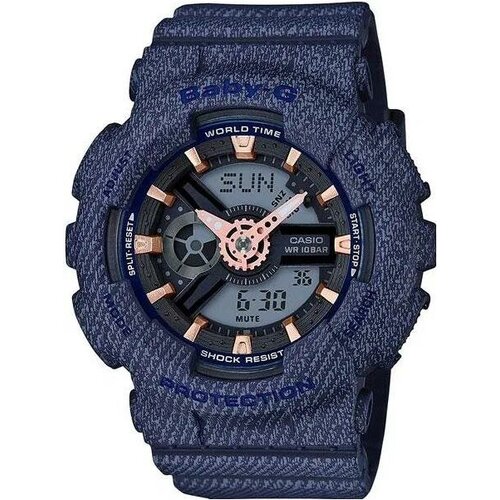 Наручные часы CASIO Baby-G, синий, черный наручные часы casio ba 130pm 4aer