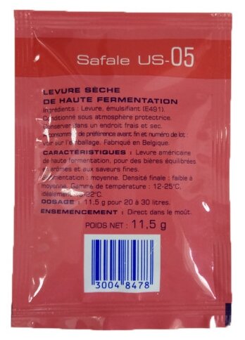 Дрожжи Fermentis Safale US-05, 11.5 г