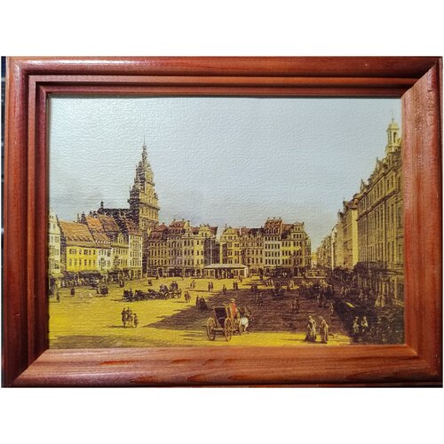 Интерьерный постер в рамке городская площадь