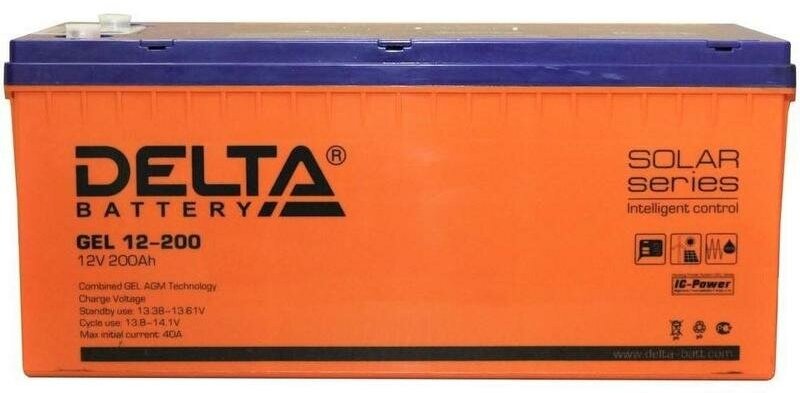 Аккумуляторная батарея DELTA Battery GEL 12-200 12В 200 А·ч