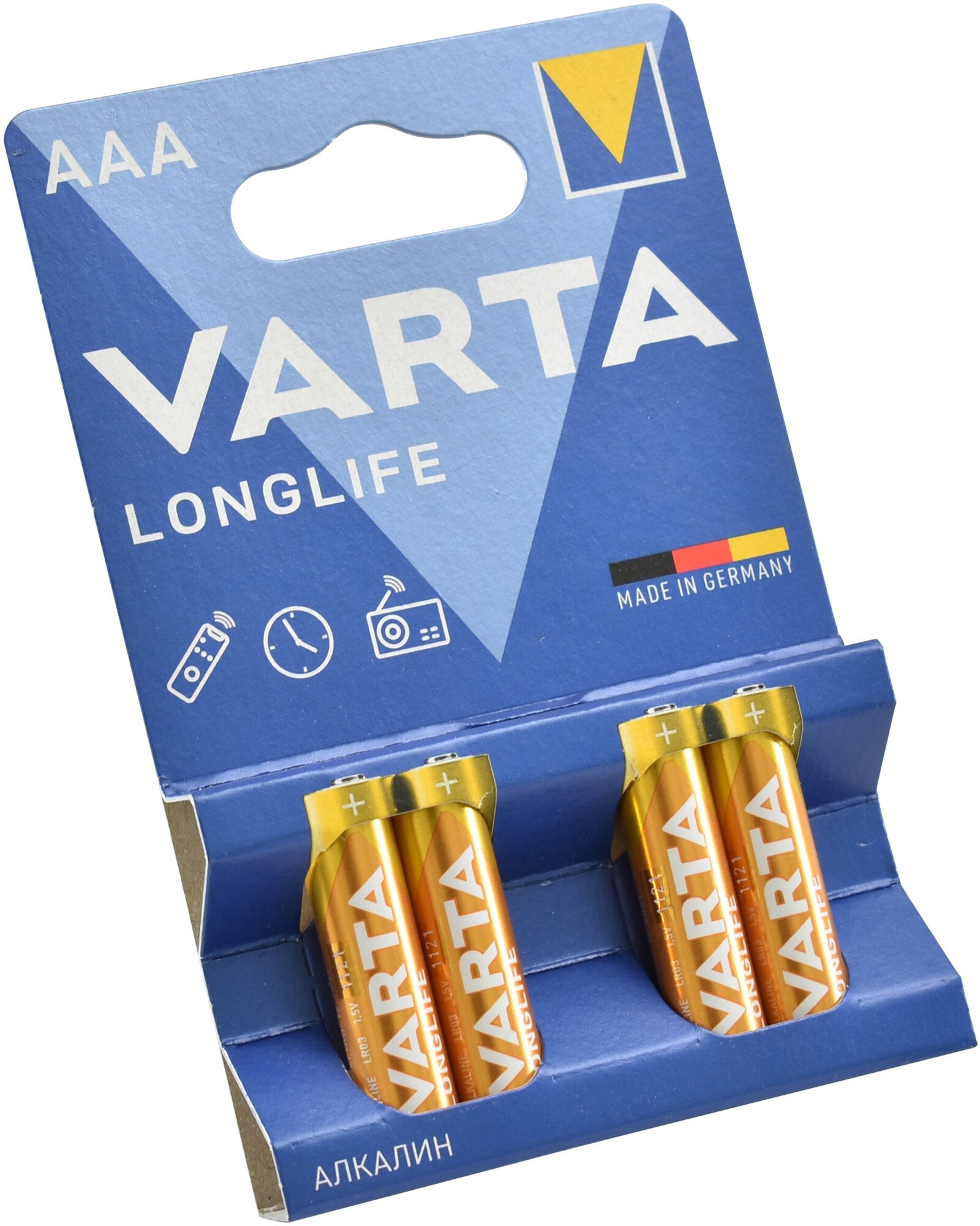 Батарейка Varta Longlife AAA, 4 шт. - фото №1