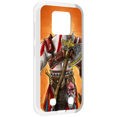 Чехол MyPads God of War для Oukitel WP18 задняя-панель-накладка-бампер чехол mypads god of war iii для oukitel c32 задняя панель накладка бампер