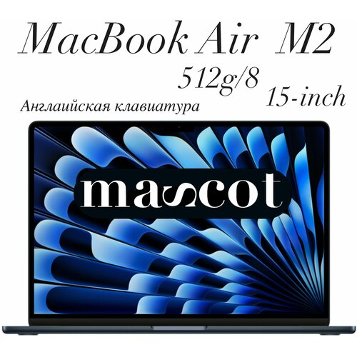 MacBook Air m2 15-дюймов 8/512 Midnight 2023 New Иностранец нет росийских букв на клавиатуре