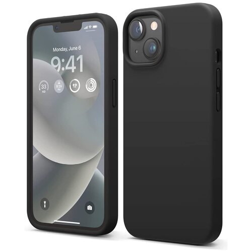  Elago Soft silicone  iPhone 14,   (ES14SC61-BK)