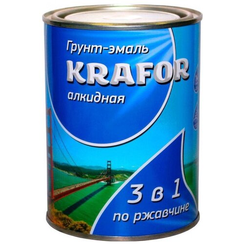 KRAFOR грунт- эмаль ПО ржавчине белая 5,5 КГ 4 26679