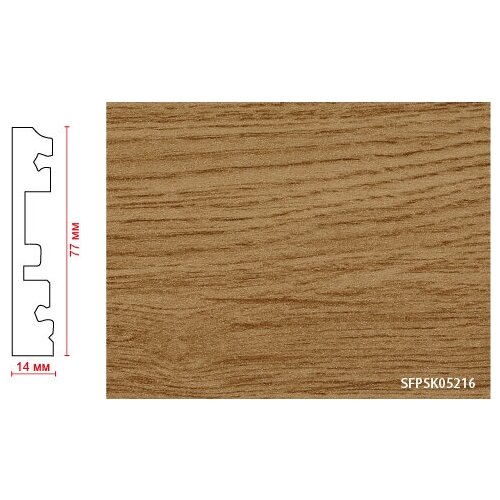 Плинтус Balterio SmartFinish ламинированный 77 мм SFPSK05216 Дуб 2400х77х14 мм, 6 шт/уп.