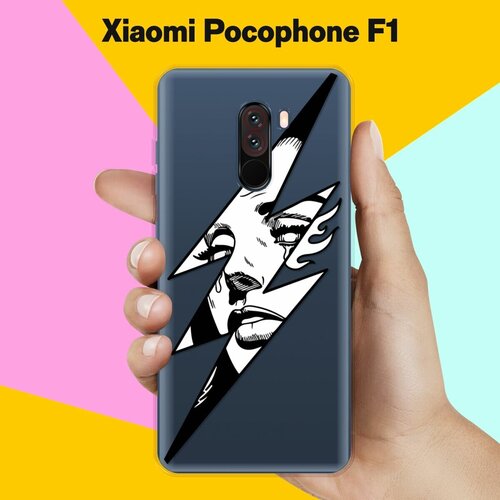 Силиконовый чехол на Xiaomi Pocophone F1 Молния / для Сяоми Покофон Ф1 силиконовый чехол на xiaomi pocophone f1 молния для сяоми покофон ф1