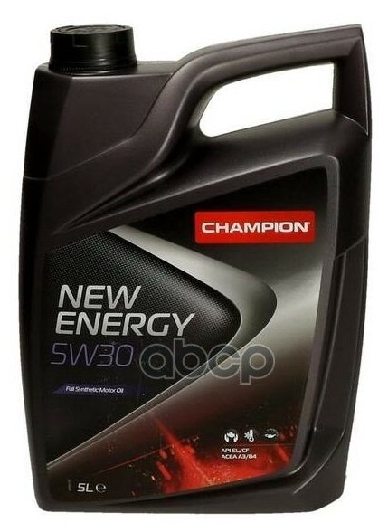 фото Масло моторное Champion New Energy API A3/B4 SL/CF 5W30 синт. 4л