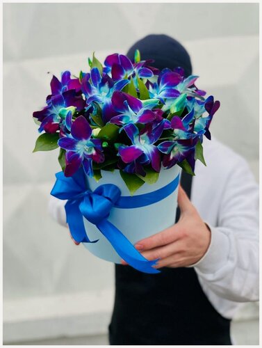 Изображение товара Орхидеи Rybe-Flowers, для всех, 25 штук, 23см, шляпная коробка