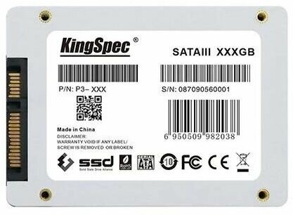 Твердотельный накопитель KingSpec 1 ТБ SATA P3-1Tb