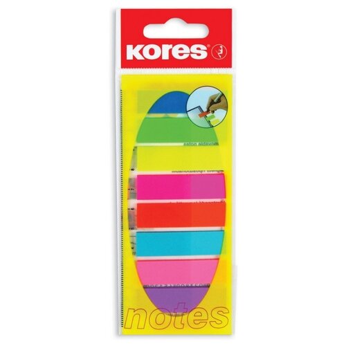 Kores Клейкие закладки пластиковые 8 цветов по 25 листов Film на линейке Kores 45120