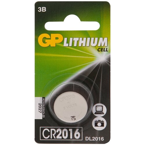 GP Элемент питания CR2016 2 шт в блистере CR2016-2BL CR2016 элемент питания energizer cr2016