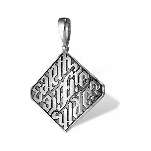 фото Подвеска в виде ромба из серебра 925 пробы коюз н44030178 костромской ювелирный завод