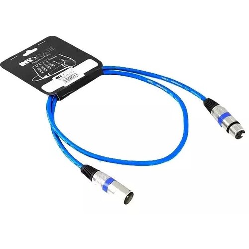 Invotone ACM1102B Микрофонный кабель, XLR F — XLR M длина 2 м (синий) кабель xlr xlr invotone acm1102b 2 0m