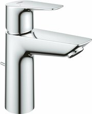 Смеситель для раковины GROHE BauEdge с ограничителем температуры и рычажным донным клапаном, размер M, хром (23758001)