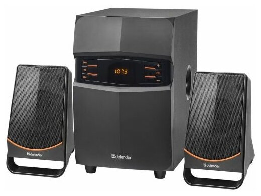 Колонки DEFENDER X181 акустическая 2.1 18Вт, BT/FM/MP3/SD/USB/LED/RC