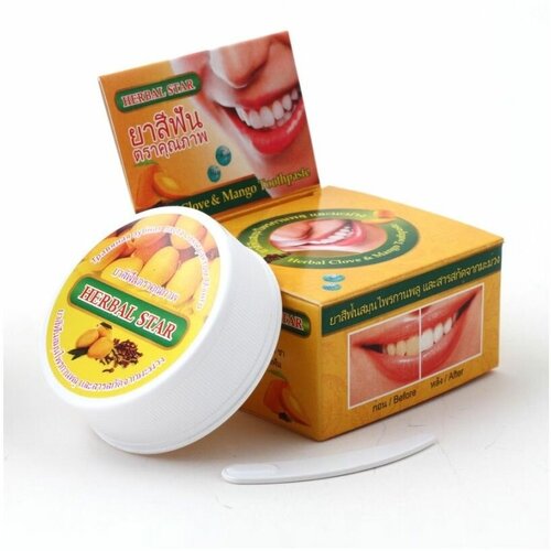 Herbal CLOVE MANGO Toothpaste Herbal Star Зубная паста с гвоздикой и манго шайба 30 г 364₽