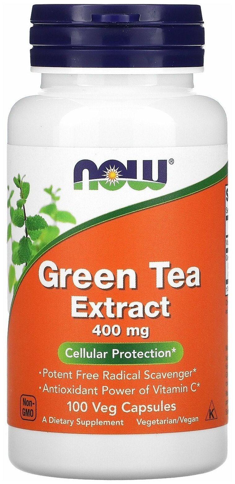 Green Tea Extract, 400 мг, 110 г, 100 шт.
