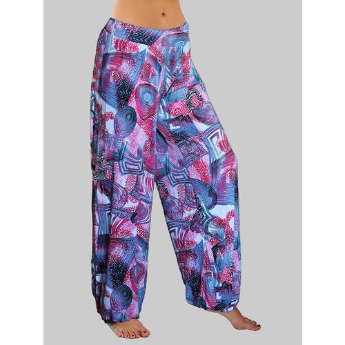 Брюки шаровары  Modami24, размер 48, мультиколор