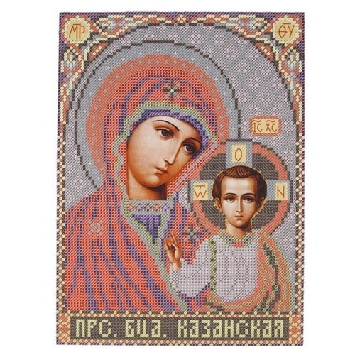 NOVA SLOBODA Богородица Казанская БИС-9062, многоцветный, 25 х 19 см