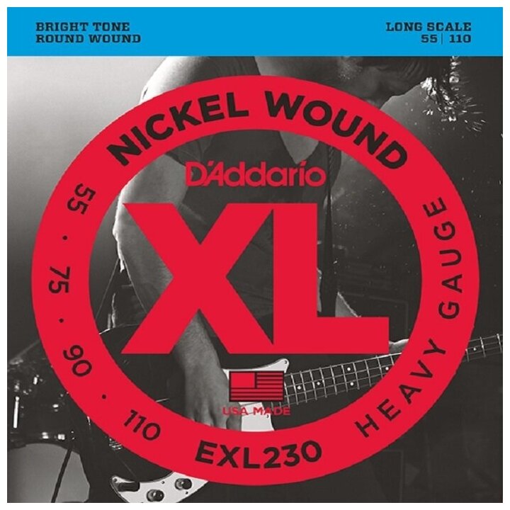 Струны для бас-гитары D'Addario EXL230