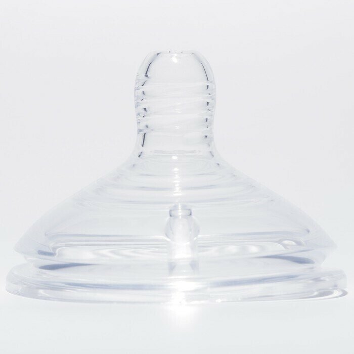 Соска силиконовая, антиколиковая на бутылочку, 6мес, широкое горло, диаметр 60мм, быстрый поток