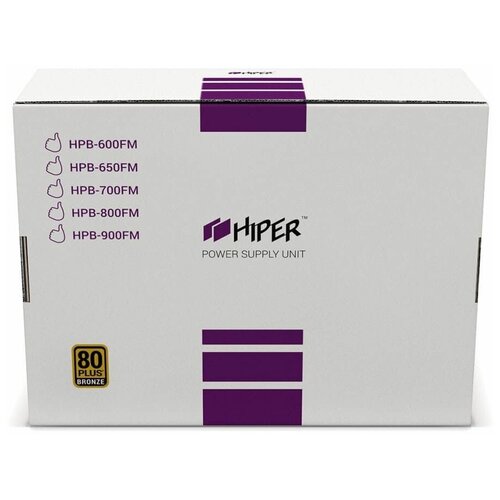 Блок питания HIPER HPB-650FM 650W BRONZE