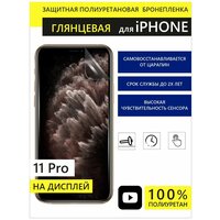 Полиуретановая защитная пленка Panzer для iPhone 11 Pro бронепленка для айфон 11 Про (Не гидрогелевая)