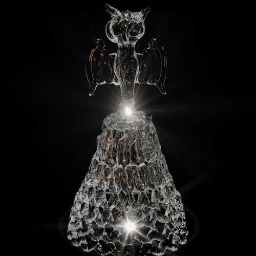 Изображение товара GH-M019 Колокольчик хрустальный «Сова», средний, Гусь Хрустальный