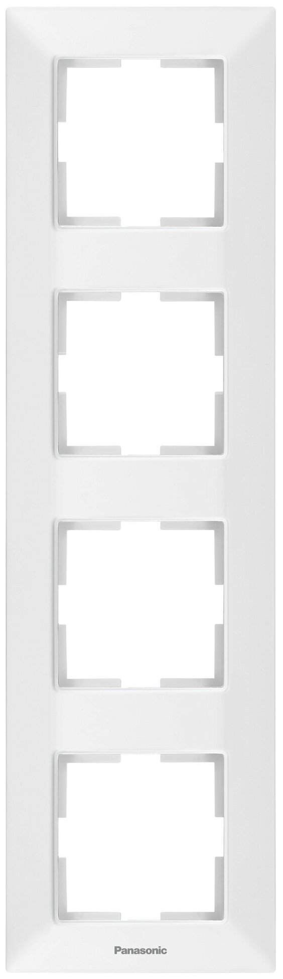 Рамка Panasonic Arkedia Slim (WNTF08142WH-RU) 4x вертикальный монтаж пластик белый (упак.:1шт)