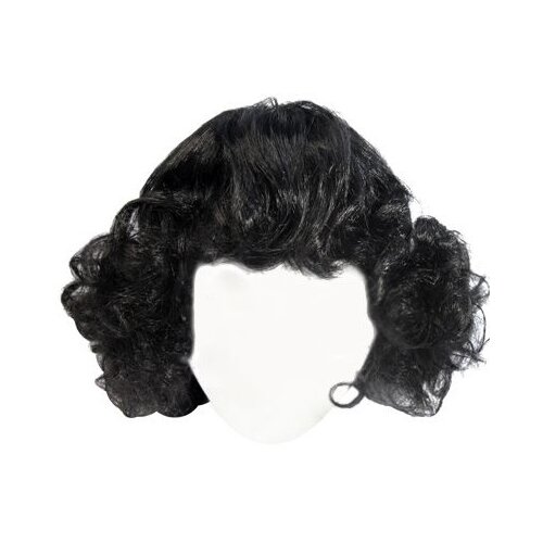 фото Волосы для кукол qs-4, диаметр 10-11см (черные) айрис