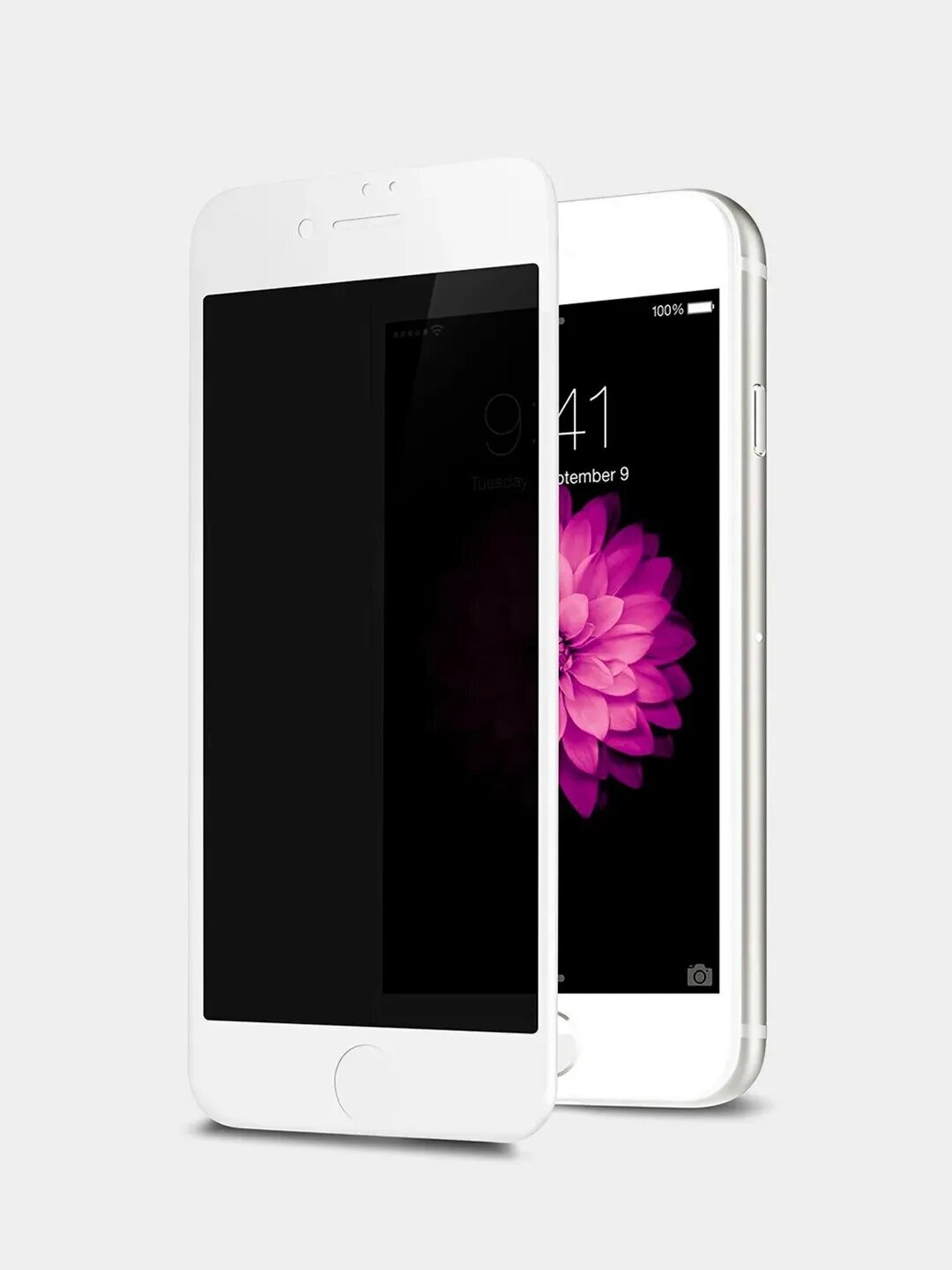 ROBOMAKS антишпион белое Защитное стекло для Apple iPhone 7 Plus iPhone 8 Plus iPhone 6s Plus iPhone 6 Plus