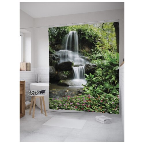 фото Штора для ванной joyarty незаметный водопад 180х200 (sc-10128)