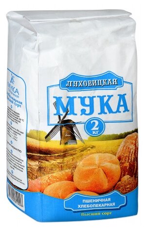 Мука Луховицкая Пшеничная хлебопекарная высший сорт