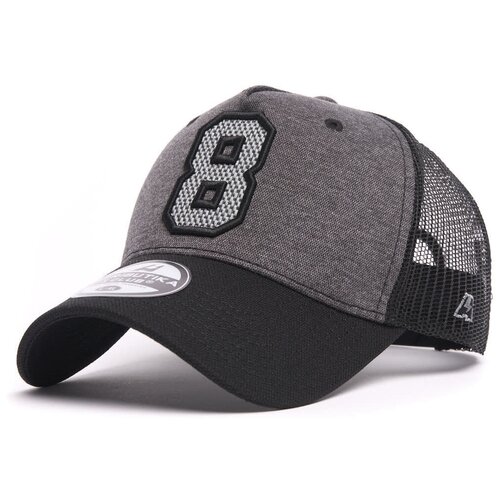 фото Бейсболка мужская с сеткой кхл с номером 8 atributika & club, кепка серая с цифрой "восемь" атрибутика и клуб