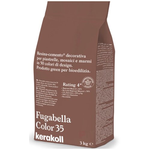 Kerakoll Fugabella Color 35 затирка для швов полимерцементная (50 оттенков) 3 кг.