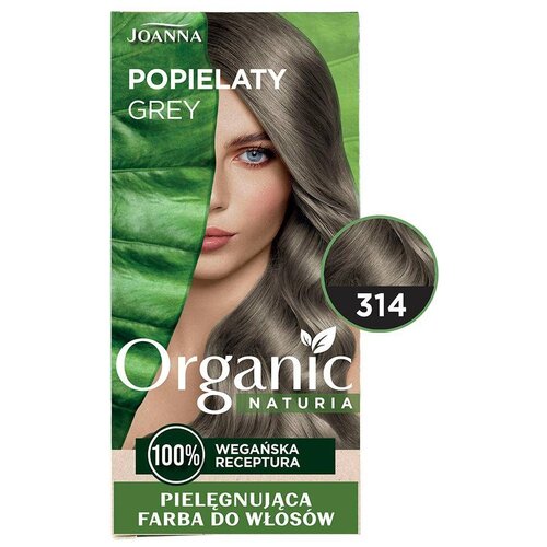 Joanna Naturia Organic, крем-краска для волос, 314 Пепельный