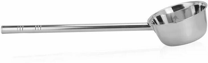 Ковш с длинной ручкой, 1.2 л, длина 58 см / Ковшик полностью металлический, для бани, для сада - фотография № 3
