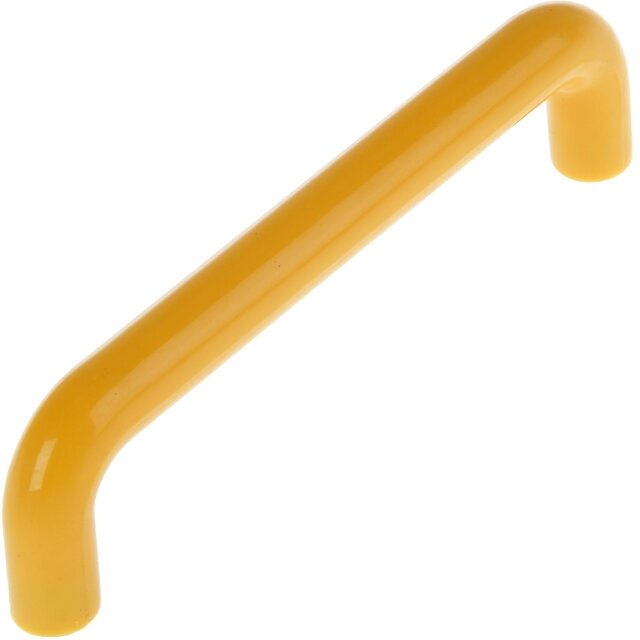 Ручка скоба PLASTIC 009, пластиковая, м/о 96 мм, желтая
