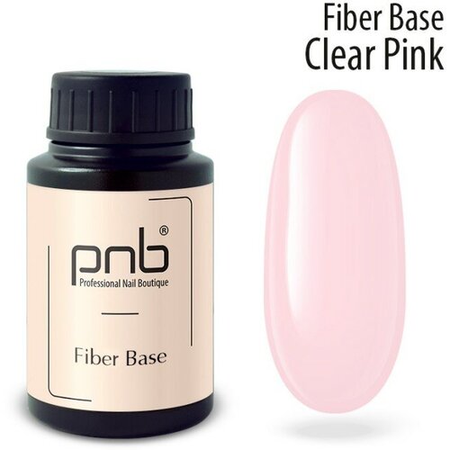 Файбер база PNB, прозрачно-розовая 30 мл/UV/LED Fiber Base Clear Pink 30 ml
