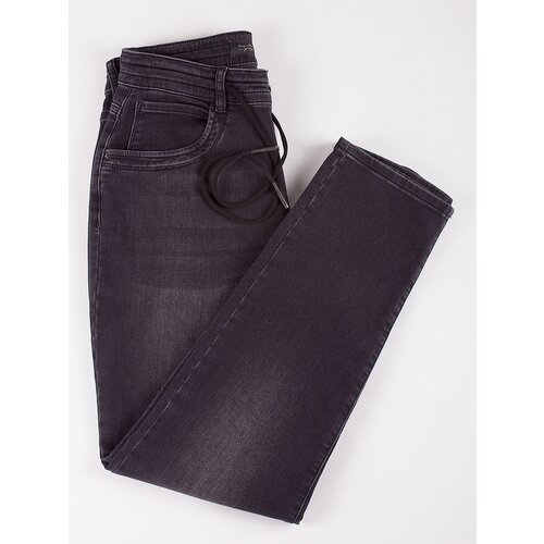 Джинсы джоггеры  Pantamo Jeans, средняя посадка, стрейч, размер 31, серый