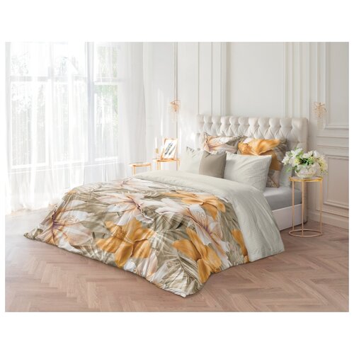 фото Постельное белье двуспальное "волшебная ночь", дизайн-lily, обычная простыня, наволочки-50*70см-2 штуки