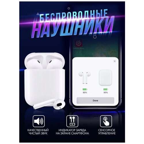 Спортивные наушники HIGH-QUALITY SPORTS с Bluetooth для телефона компьютера и ноутбука i 12 88900₽