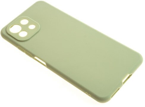 Силиконовый чехол TPU Case матовый для Xiaomi Mi 11 Lite светло-зеленый