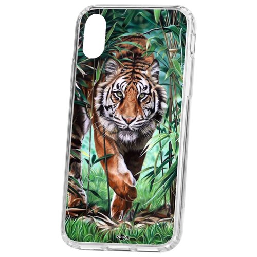 фото Чехол накладка для телефона ip x kruche print крадущийся тигр
