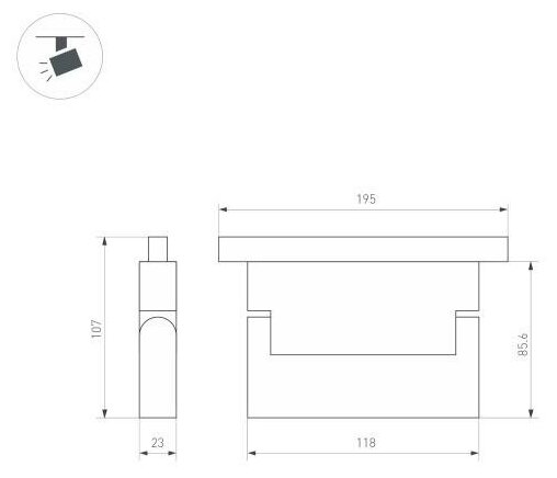 Arlight Светильник MAG-ORIENT-LASER-FOLD-S195-6W Warm3000 (BK, 30 deg, 48V) (Arlight, IP20 Металл) 034629(1) - фотография № 3