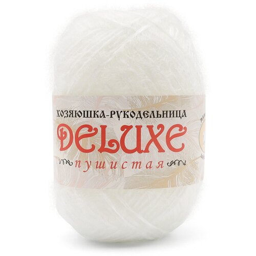 Пряжа для вязания 'DeLuxe', 50г, 140м (100% полипропилен) (белый), 5 мотков