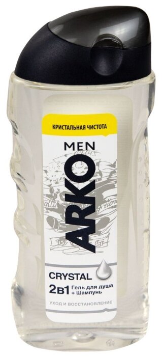 Arko Гель для душа 2в1 Men Crystal Уход и восстановление, 260 мл G-B-516535003